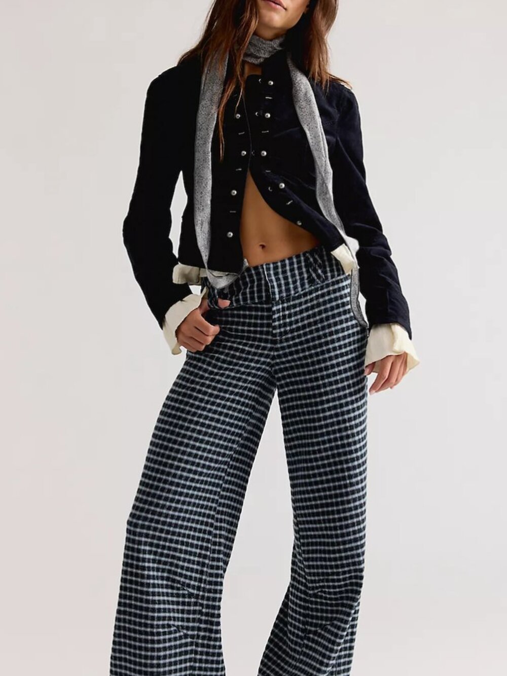 Time Flies Low-Rise Clean Trousers